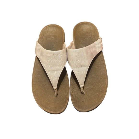 Fitflop Thong Sandals Flip Flops Rose Gold Size 8 - Picture 1 of 7